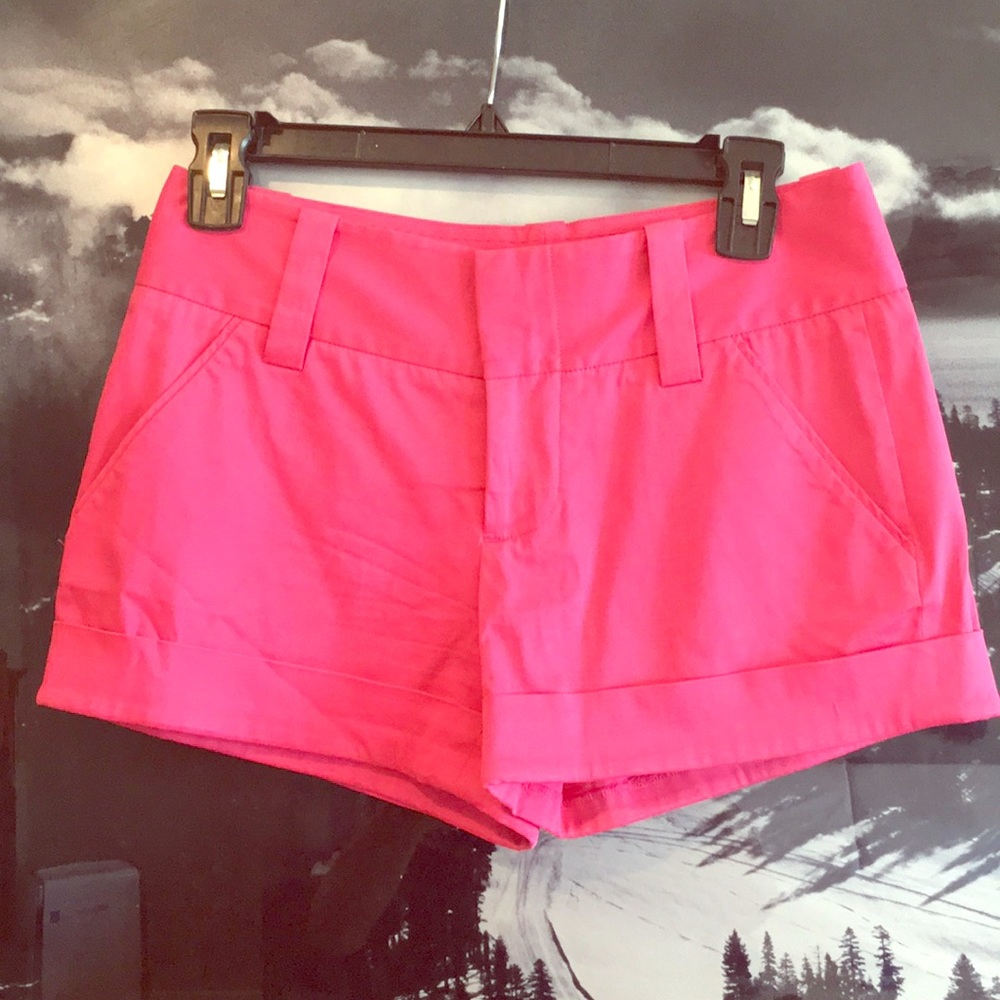 Alice & Olivia hot pink shorts